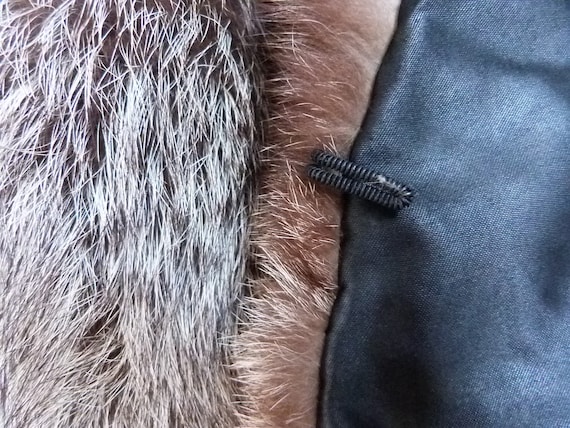 Antique silver fox fur pelt cape cope wrap stole … - image 9