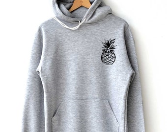 CY SHOP Hawaiian Pineapple Aloha Mens Boys Crewneck Unisex Pullover Sweatshirt Crew Neck Hoodie