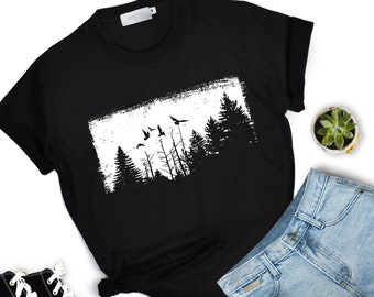 Forest Shirt Forest graphic Shirt backpacking T-Shirt high quality super soft Graphic T-Shirts