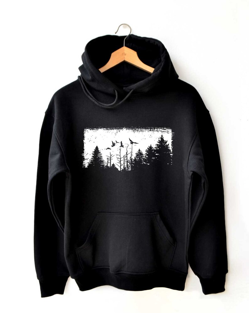 Forest Hoodies Forest Shirt - Pine Shirt - Adventure Shirt  Hoodies Pullover Long Sleeve High Quality Graphic Hoodies Unisex 