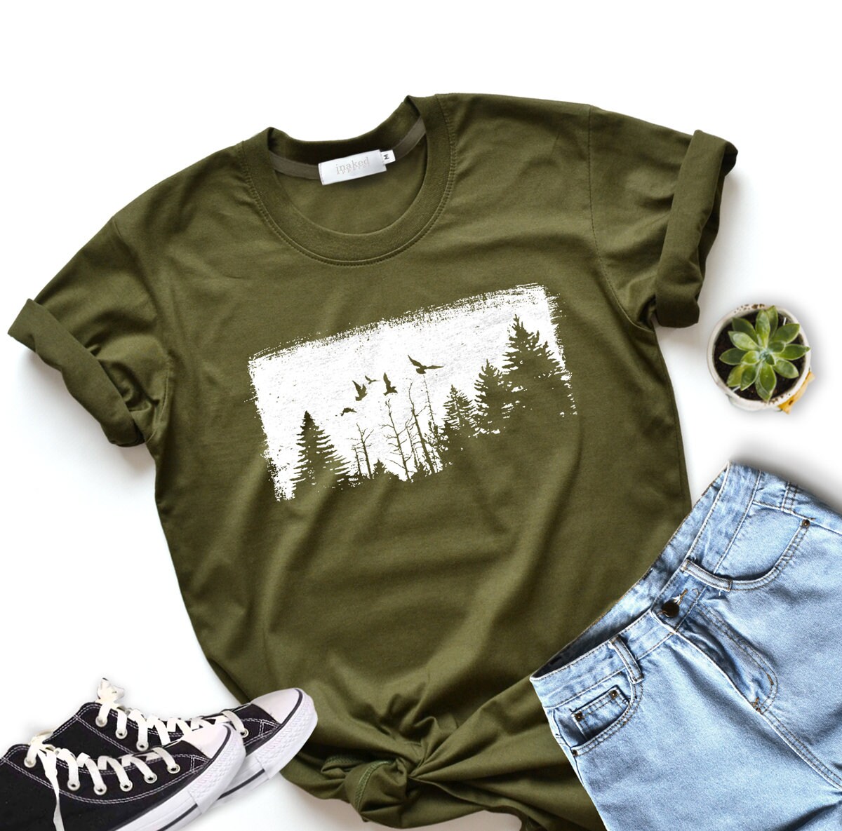 Forest Shirt Forest Graphic Shirt Backpacking Tshirt High Etsy UK