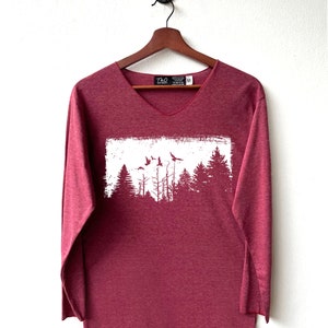 Forest Shirt Camping Shirt Adventure T-Shirt Long Sleeve High Quality Graphic T-Shirts Unisex image 4