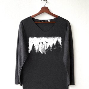 Forest Shirt Camping Shirt Adventure T-Shirt Long Sleeve High Quality Graphic T-Shirts Unisex