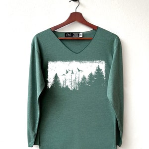 Forest Shirt Camping Shirt Adventure T-Shirt Long Sleeve High Quality Graphic T-Shirts Unisex image 2