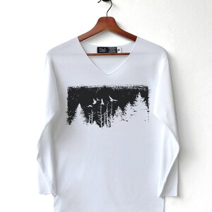 Forest Shirt Camping Shirt Adventure T-Shirt Long Sleeve High Quality Graphic T-Shirts Unisex image 5