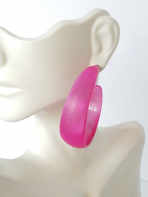 Pink Hoop Earrings,
