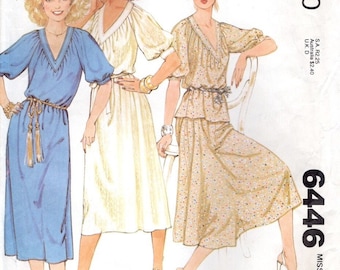 Vintage 70s Midi Dress or Skirt and Blouse McCall's 6446 Original Vintage 1970's Dress, Top and Skirt Sewing Pattern