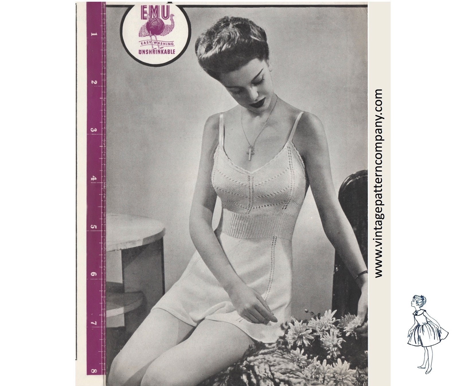1940s Panties /& French Knickers Vintage Knitting Pattern