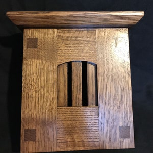 Craftsman Style Wood Doorbell Chime Cover - Red Oak - Decorative Doorbell Cover, Universal Fit
