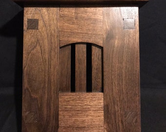 Handcrafted Craftsman Style Wood Doorbell Chime Cover (Black Walnut)