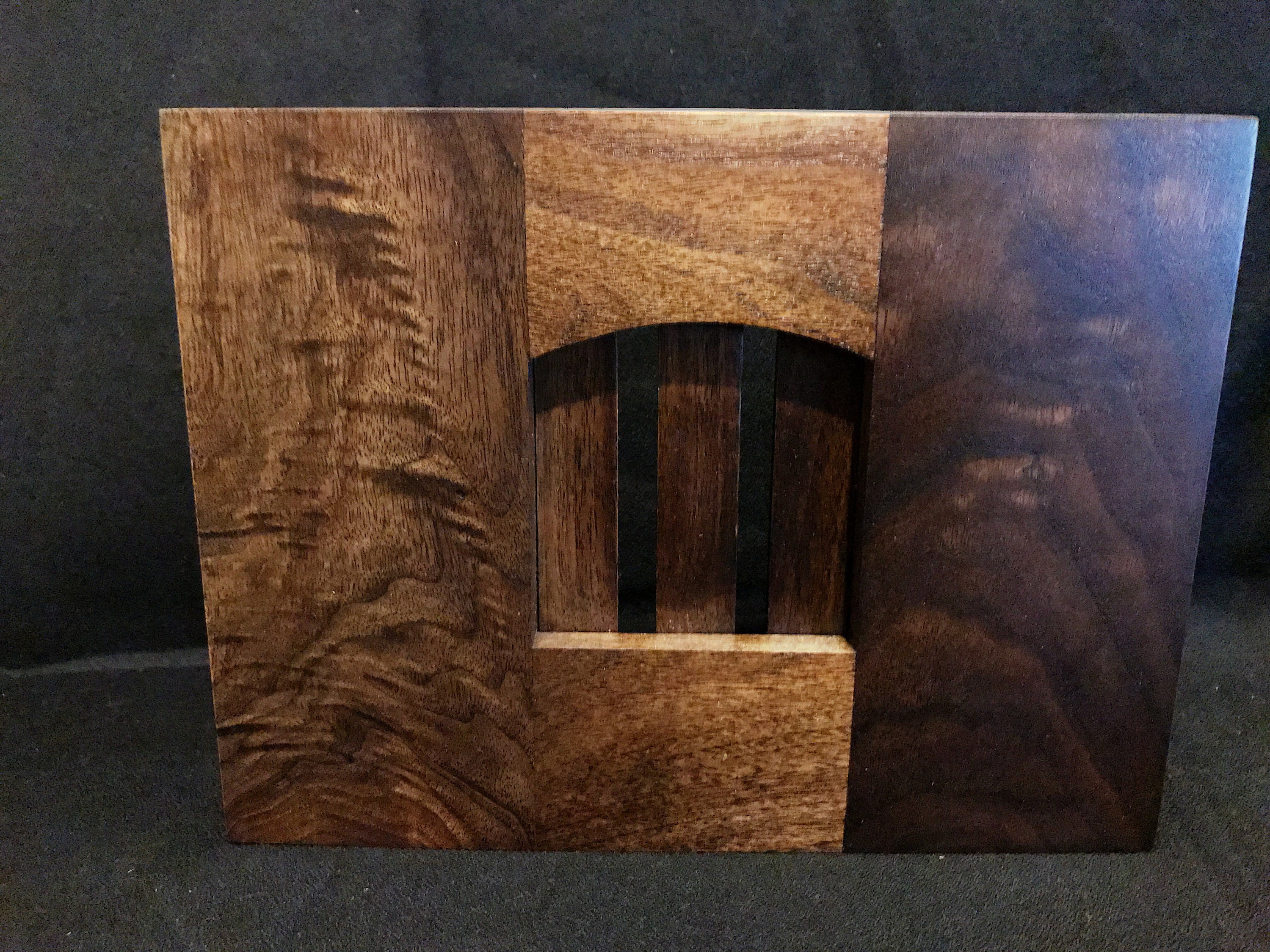 Doorbell Chime Cover Arched (Figured Walnut) Doorbell box cover