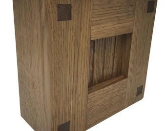 Stickley Inspired Wood Doorbell Cover - Artisan Crafted in White Oak for Craftsman Charm