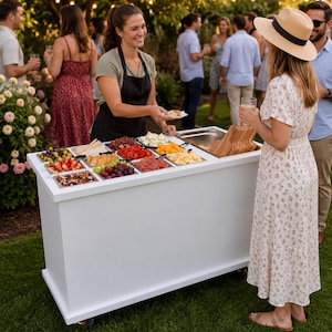 Collapsible Event Cart, Portable Charcuterie and Coffee Bar - Deluxe