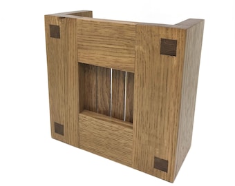 White Oak Mission Doorbell Chime Cover, Craftsman Wood Doorbell Box, Wooden Wall Mount Chime Cover
