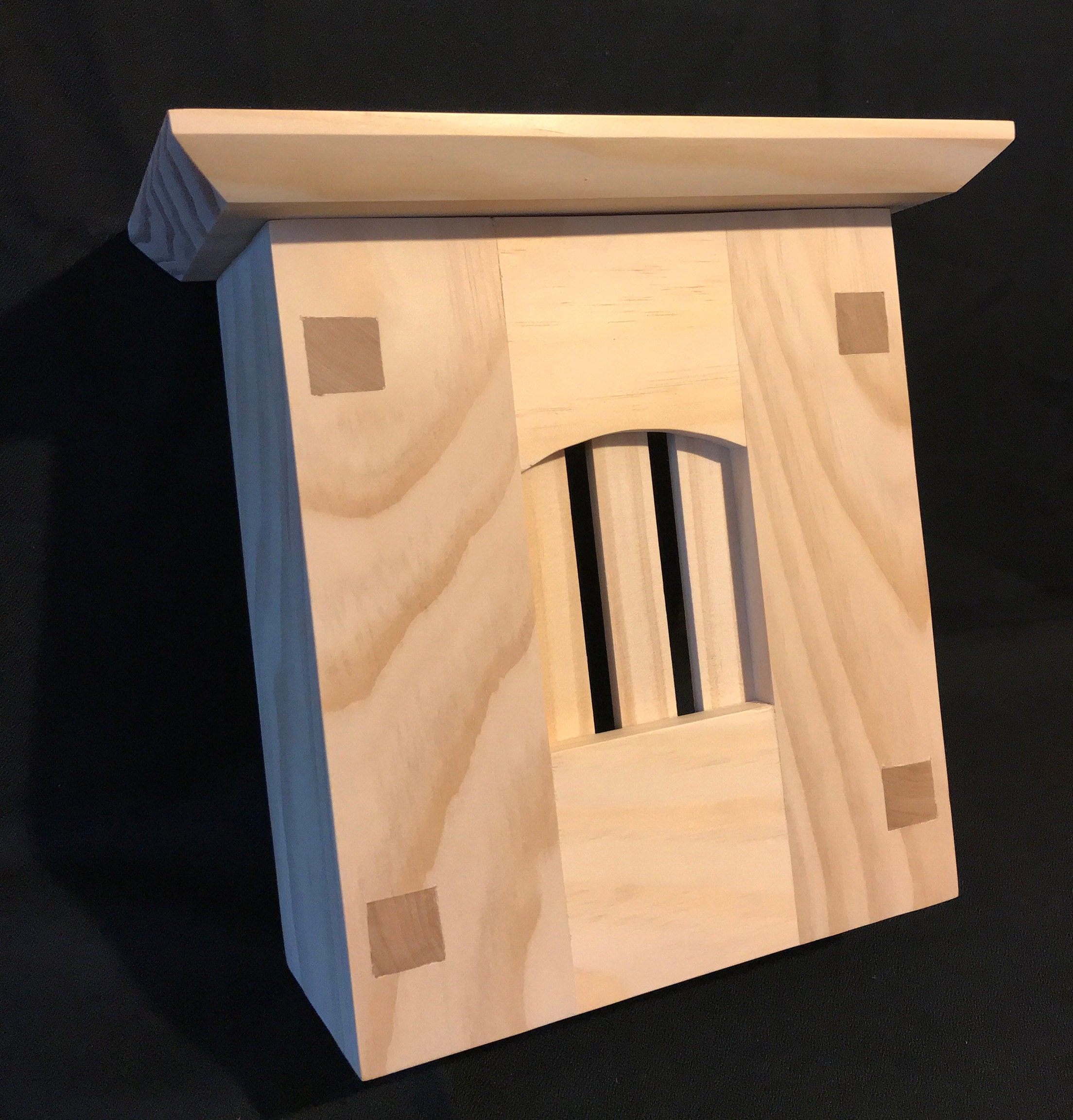 Craftsman Style Wood Doorbell Chime Cover With Top Pine Gallery Photo