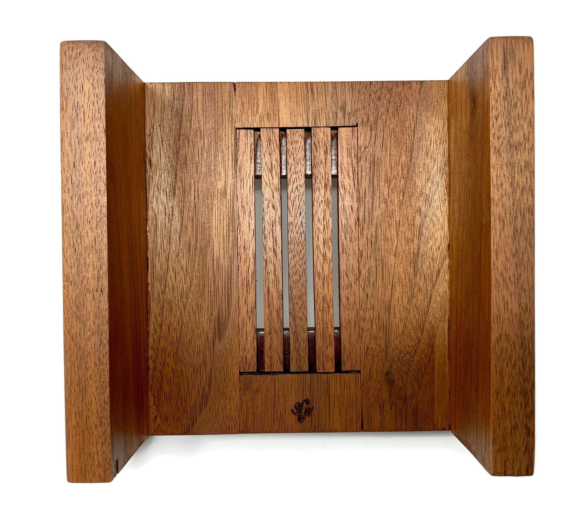Mid Century Modern Doorbell Chime Cover (Walnut) - Doorbell box cover