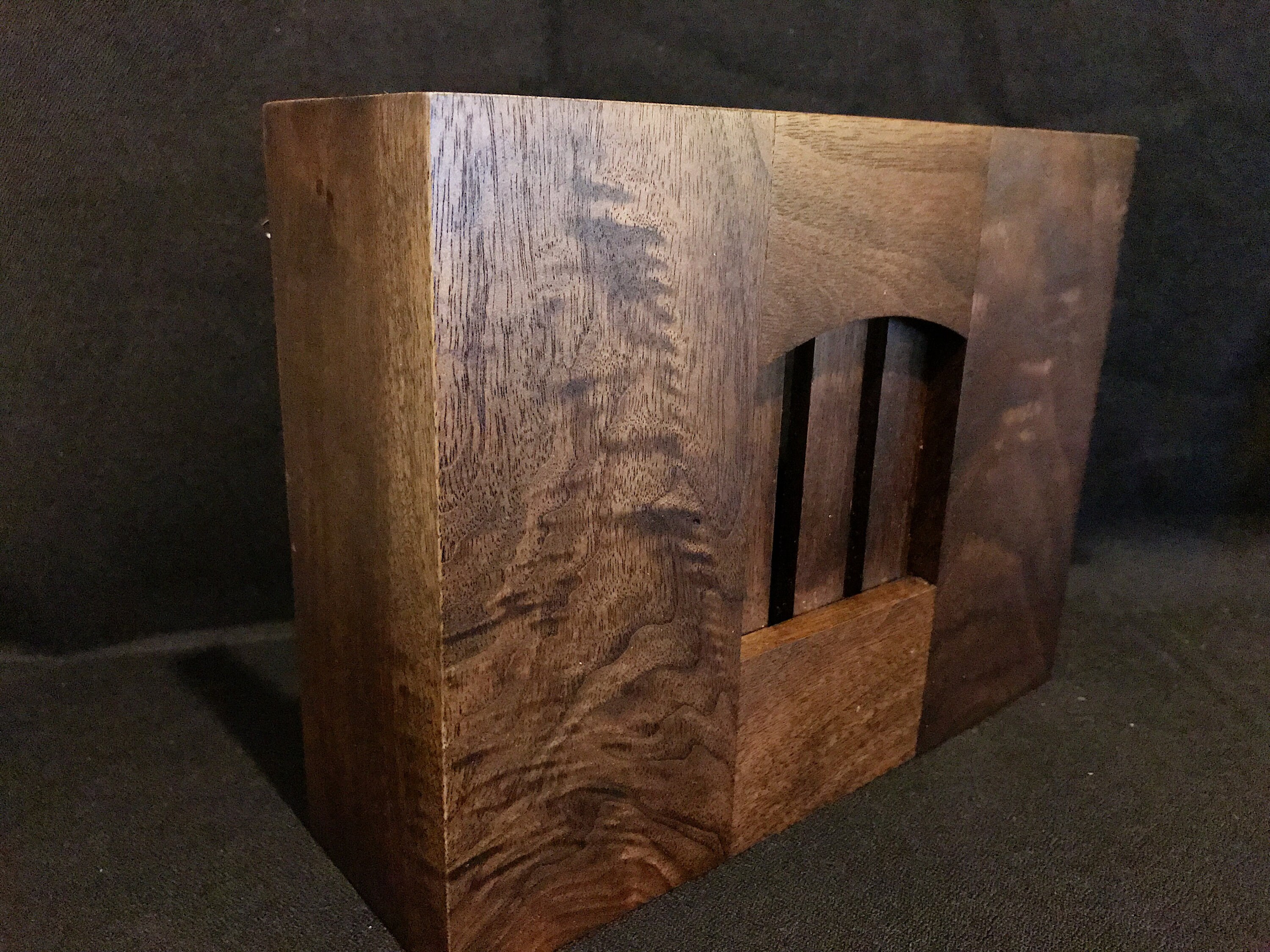 Doorbell Chime Cover Arched (Figured Walnut) Doorbell box cover