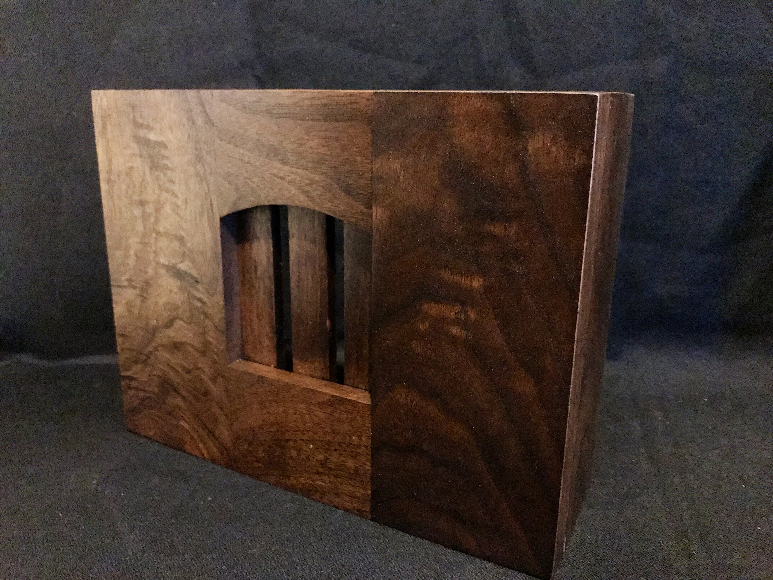 Doorbell Chime Cover Arched (Figured Walnut) Doorbell box cover
