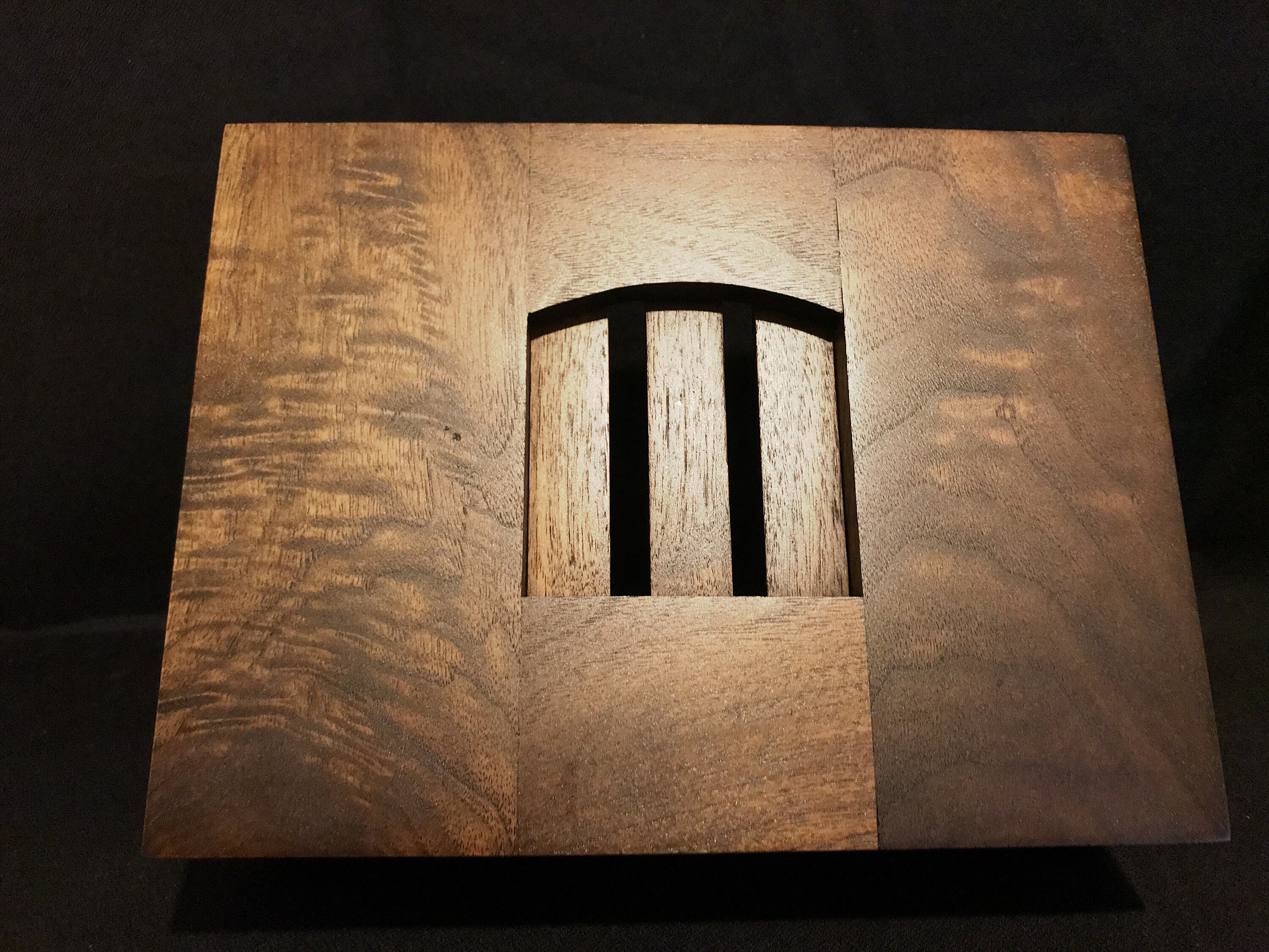 Doorbell Chime Cover Arched Figured Walnut Doorbell Box