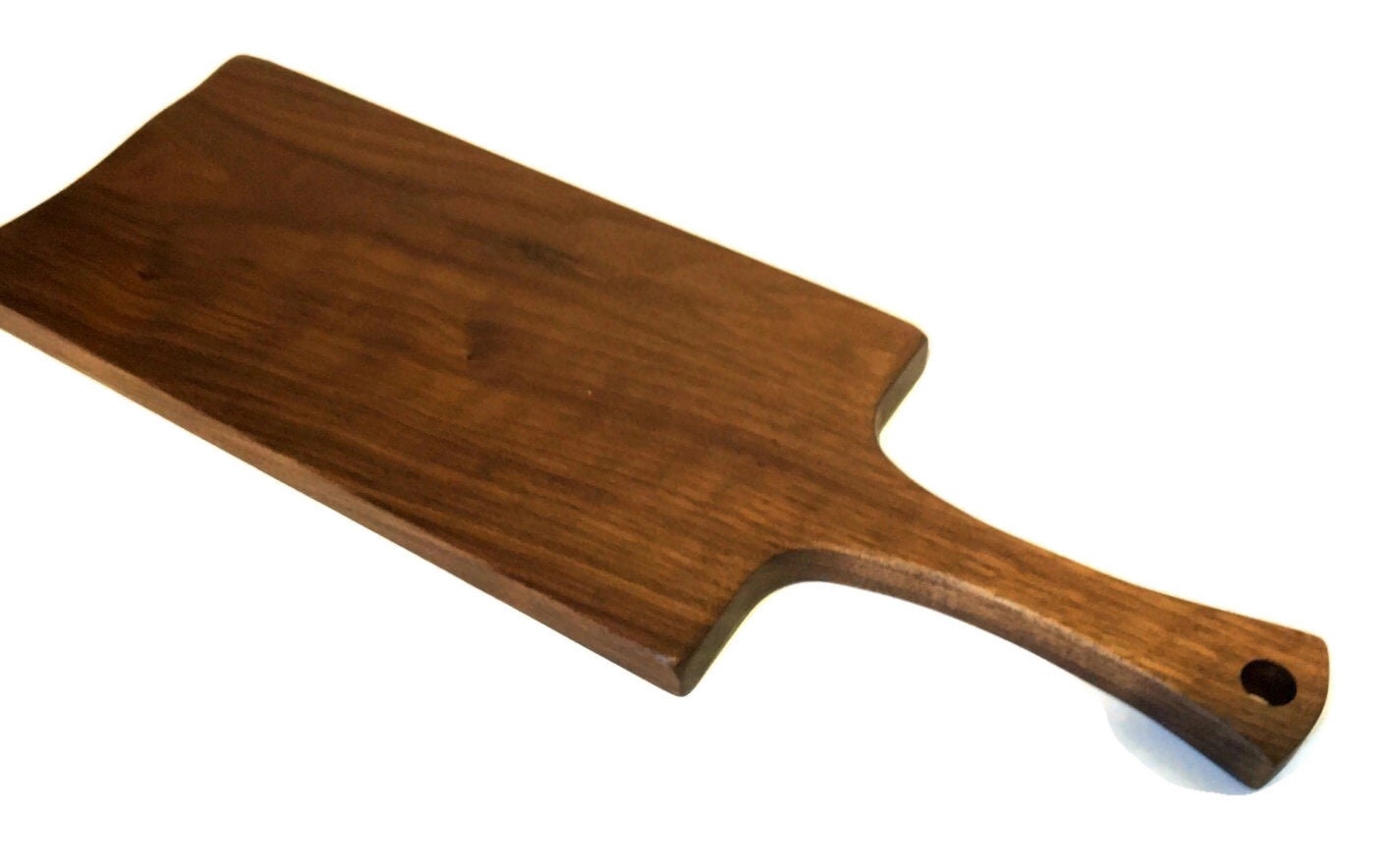 Live Edge Wood Bread Board with Handle (12 x 20) Paddle Style