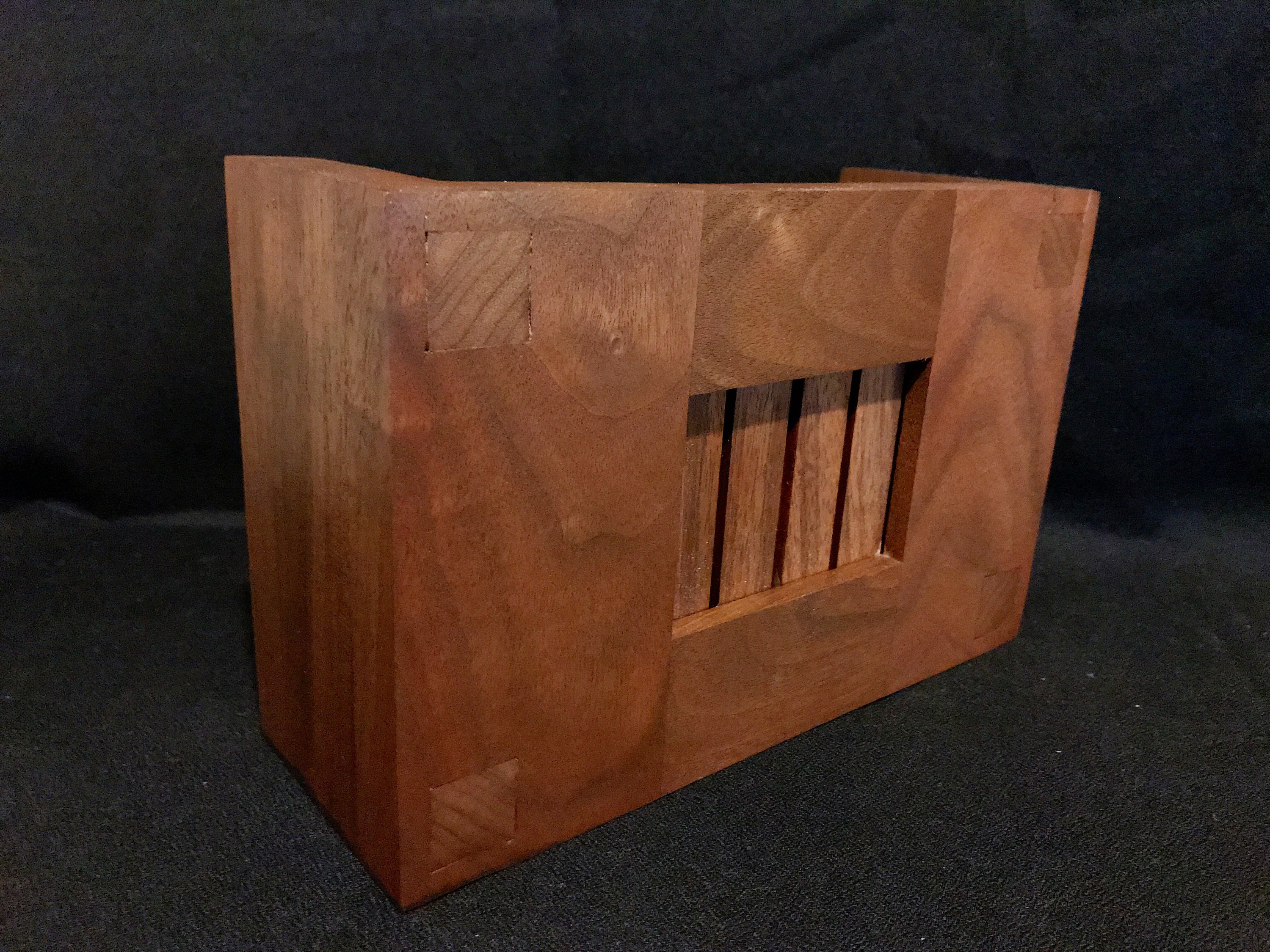 Mission Style Wood Doorbell Chime Cover (Walnut) 8 w x 5.25 h x 3 d