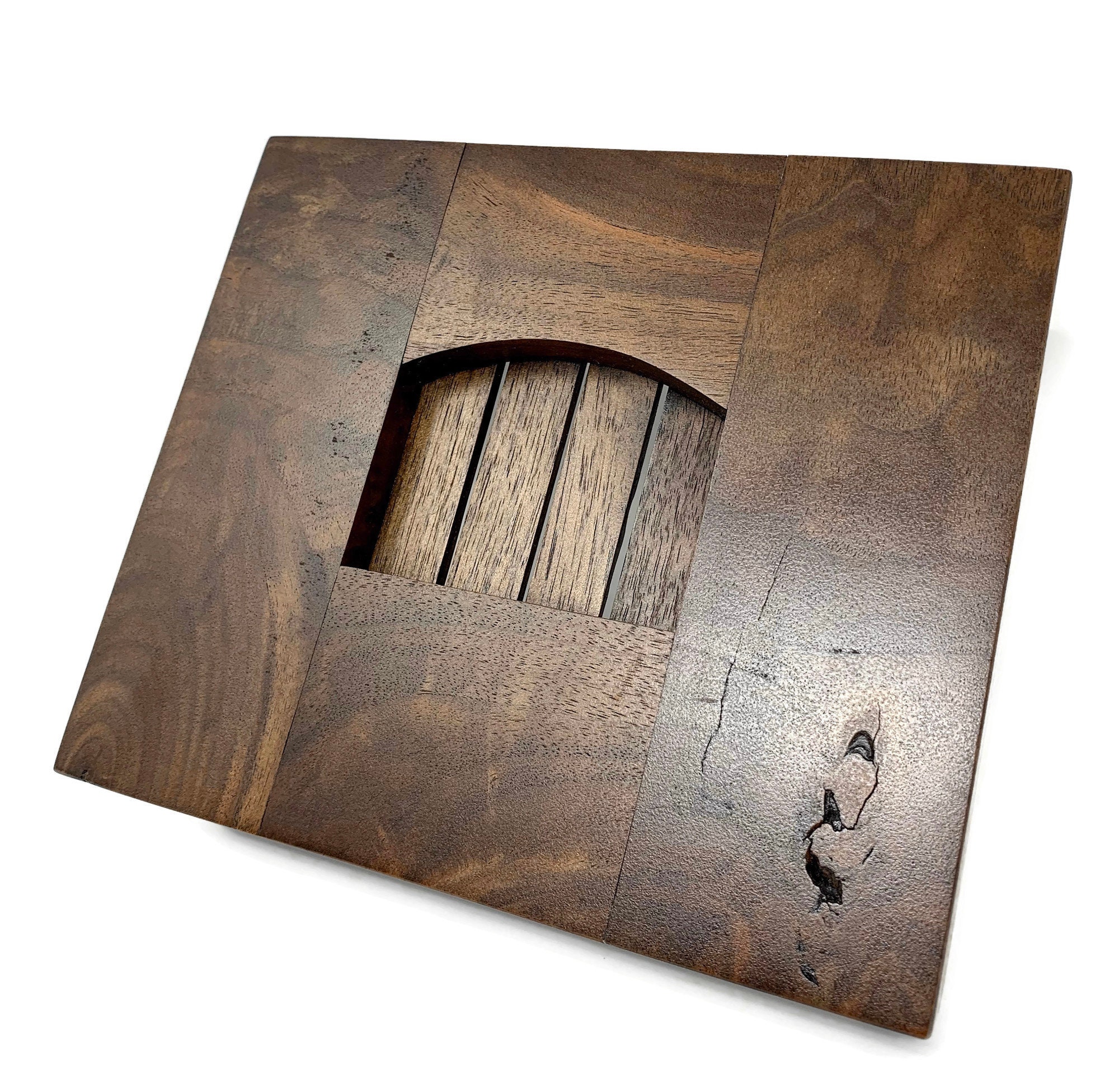 SALE!!! Figured Walnut Wood Doorbell Chime Cover Arched 8 X 7 One