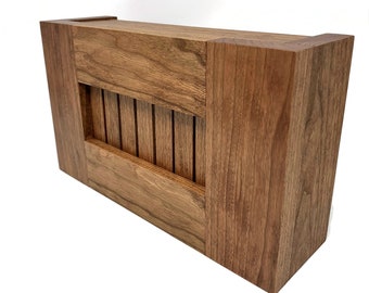 Arts and Crafts Style Doorbell Chime Cover - Closed Top and Bottom - Cherry