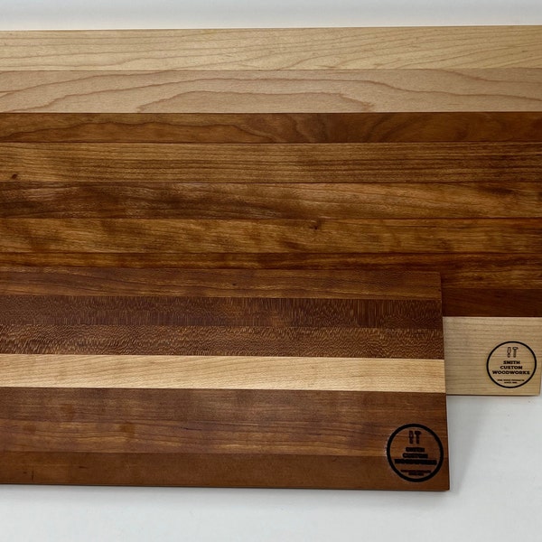 Cutting Board Set - Cherry and Maple Cutting Boards - Small and Large