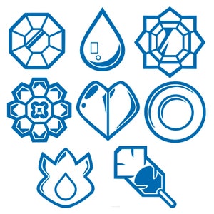 Kanto Badges Decal Set