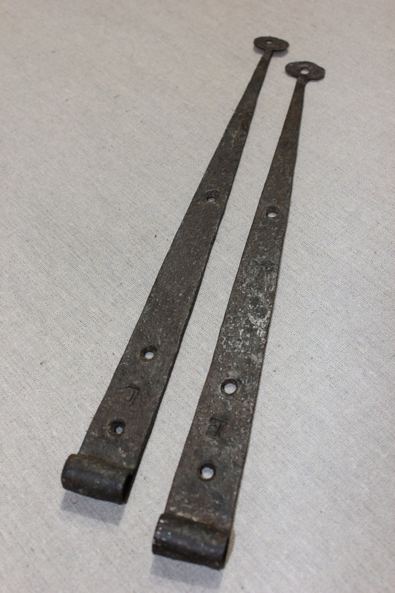 Antique Hand strap hinges. Pair. c. 1750 1790 Etsy