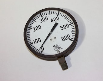 Mid- Century -Ashcroft- pressure gauge. 0 - 600 PSI. Very cool & works...