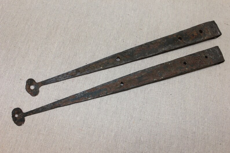 Antique Hand Strap Hinges. Pair. C. 1750 1790 Etsy