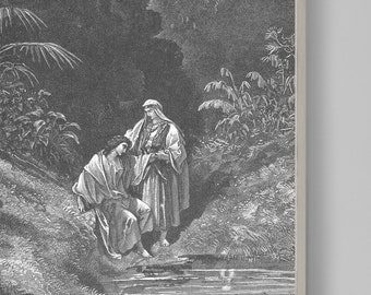 Gustave Dore - David and Jonathan (1866) - Drawing Photo Poster Print Art Gift Home - Christian Bible Christianity #ATTEMPT2