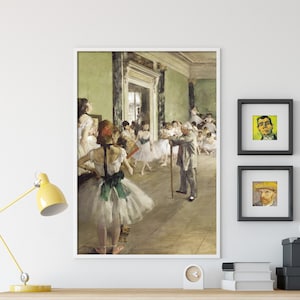 Edgar Degas - The Ballet Class (1871) - Reproduction of a Classic Painting - Photo Poster Print Art Gift Dancing Teaching