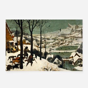 ピーテル・ブリューゲル（父） - 狩人の帰還（1565） - 古典絵画の複製 - 写真ポスタープリントアートギフト ピーター・ブリューゲル