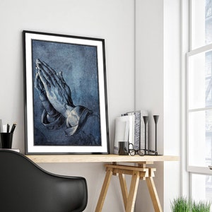 Albrecht Durer - Praying Hands (1508) - Classic Painting Photo Poster Print Art Gift Wall Home Decor - Prayer Hands Together Religious #view