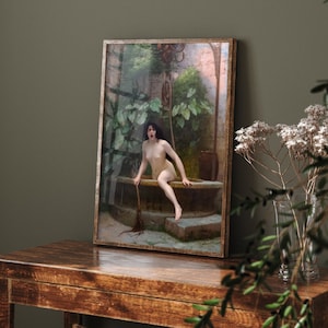 Jean-Leon Gerome - Truth Coming out of Her Well (1896) - Classic Painting Photo Poster Print Art Gift Décor - Jean-Léon Gérôme #GWF