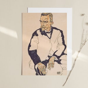 Egon Schiele - Heinrich Benesch / Bildnis (1917) - Classic Painting Photo Poster Print Art Gift Wall Home Decor Drawing Otto