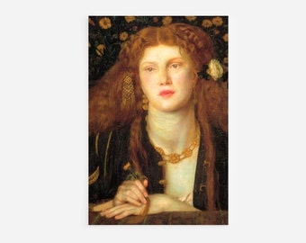 Dante Gabriel Rossetti - Bocca Baciata (1859) - Classic Painting Photo Poster Print Art Gift - Beautiful Woman Red Head Ginger Portrait