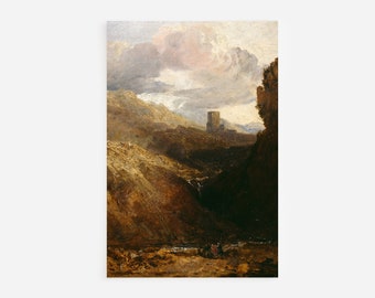 William Turner - Dolbadarn Castle (1800) - Pittura Foto Poster Stampa Art Gift - J. M. W. Turner Joseph Llanberis Pass Wales