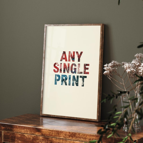 Any Single Print of Your Choice - Art Print Poster Painting - Giclee Home Wall Décor