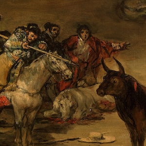 Francisco Goya - Bullfight (1824) - Classic Painting Photo Poster Print Art Gift Bull Fight Spain Spanish Museum Giclee #ATTEMPT2 #CLOSEXP