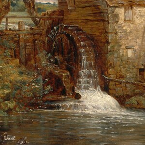 John Constable - Parham Mill, Gillingham (1826) - Classic Painting Photo Poster Print Art Gift Landscape Painter Giclée Town