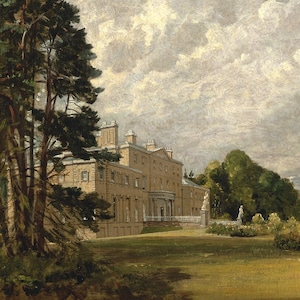 John Constable - Malvern Hall, Warwickshire (1821) - Classic Painting Photo Poster Print Art Gift Landscape Painter Giclée Town