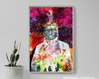 Impresión de arte nativo americano /"Colourburst/" Foto Poster Regalo indio