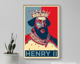 Henry II Original Art Print - Photo Poster Gift Home Wall Decor - Monarchy King of England Duke of Normandy