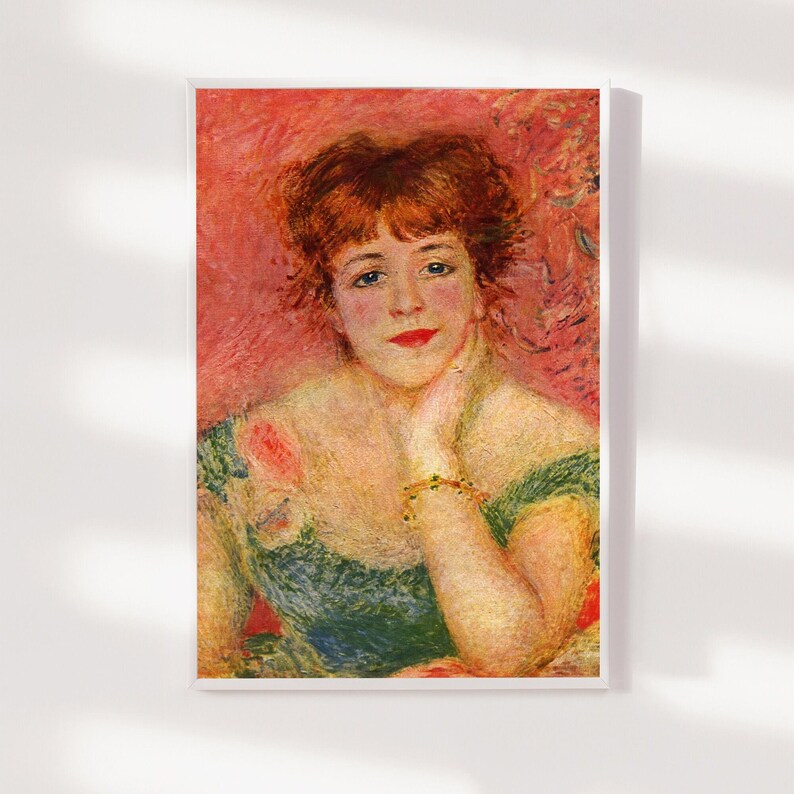 Pierre-Auguste Renoir - Portrait of Actress Jeanne Samary (1877) - Giclee Art Print Painting Photo Poster Museum Fine Gift Home Wall Décor image 1