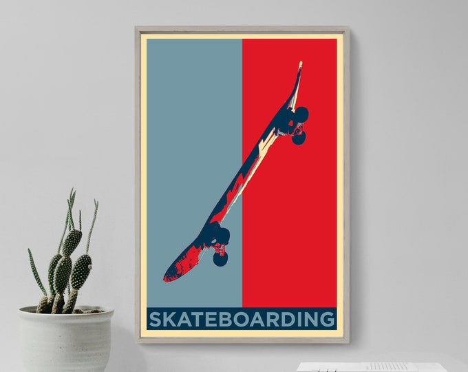 Skateboarding Original Art Print - Photo Poster Gift Wall Home Decor - Hope Skateboard Longboard Board