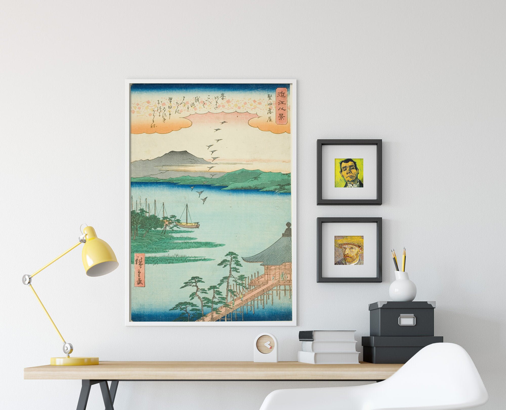 Utagawa Hiroshige Eight Views Of Omi Autumn Moon At Etsy