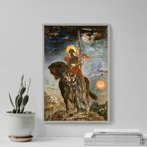 Gustave Moreau - The Parca and the Angel of Death (1890) - Drawing Photo Poster Print Art Gift Museum Gallery Giclee Bible